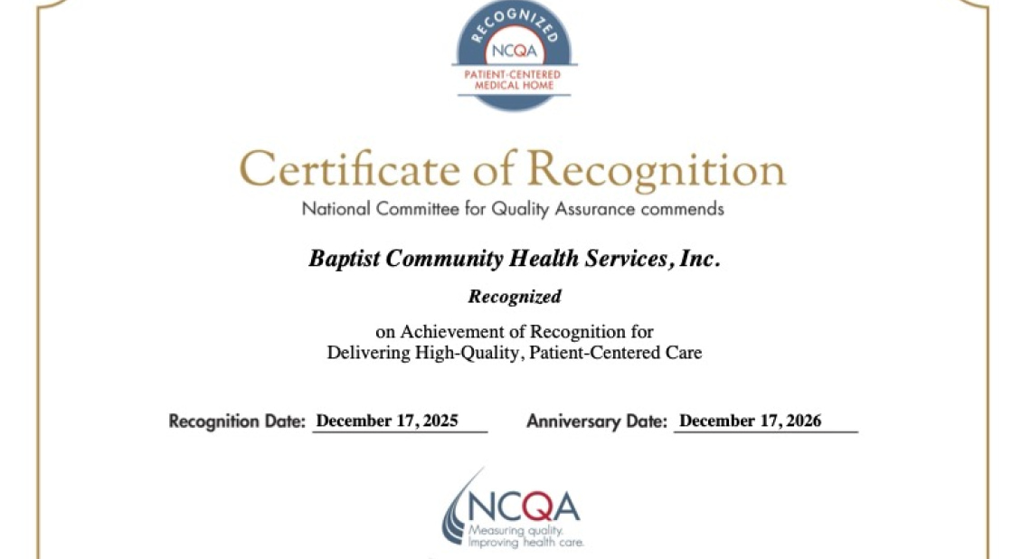 BCHS Achieves Patient-Centered Medical Home (PCMH) Certification
